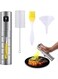 4pcs Stainless Steel Oil Dispenser Olive Oil Sprayers Sets, Spray bottle for cooking oil, Vinegar sprayer, Oil Spray for Salad, BBQ, Kitchen Baking, Roasting