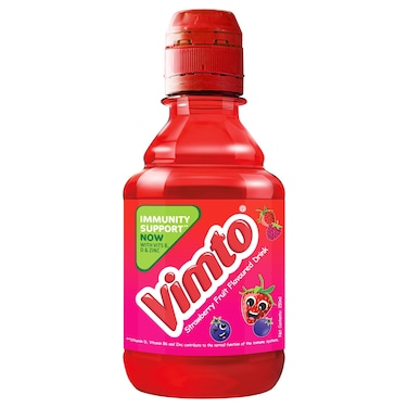 Vimto Strawberry Fruit Flavoured Drink Sport Cap Pet Bottle, 250ml