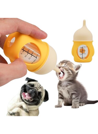 Puppy Bottles for Nursing，Kitten Bottles for Nursing，Pet Feeding Bottle，(Yellow- 20ml)