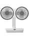 Momozone Dual Head Desk Fans,Multi-functional Digital Dual Head Fan,2 Fan Heads 4 Speed,Small Fan with Night Light, USB Fan for Home Office Outdoor Camping or Car