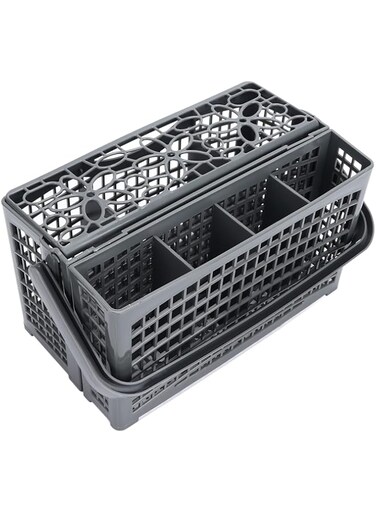 Zudoo Dishwasher Silverware Basket Universal, Dishwasher Cutlery Basket for Knives Forks Storage, Utensil Basket, 5.16x5.28x9.1in, Compatible with Maytag, LG