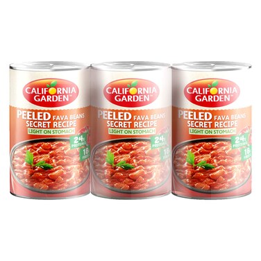 California Garden Secret Recipe Peeled Fava Beans, 450g Pack of 3