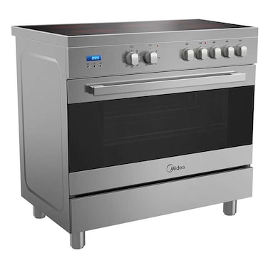 Midea 5 Cooking Zone Electric Ceramic Cooker with Multifunction Oven VSVC96048 Stainless Steel 90x60cm