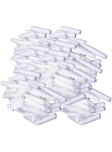 200 Pcs Universal Dishwasher Rack Tine Prong Repair End Cover Caps, Extra Long 1 inch Round Tips, Just Push on to Repair (White)
