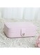 ALI'S COOL Travel Jewelry Storage Box Style Fresh And Simple Girl Portable Jewellery Storage Earrings Display for Ring Earrings Necklace Bracelet Bangle For Women Gift Multi-function,Leather (Pink)