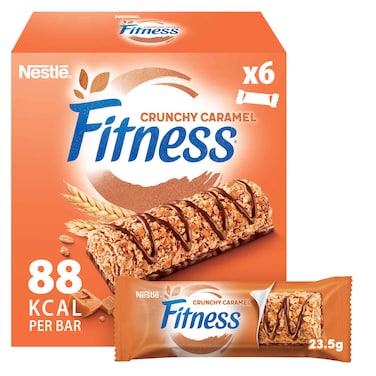 Nestle Fitness Caramel Cereal Bars, 23.5g, Pack of 6