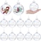 2.5'' Iridescent Ornaments Balls Plastic Set Clear Iridescent Christmas Ball Ornaments Plastic Fillable Ornament Ball Iridescent Christmas Ball Ornaments for Holiday Party Tree Decorations (24 Pcs)