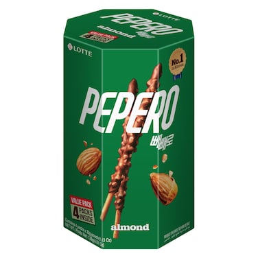 Lotte Pepero Almond Chocolate Stick, 128g