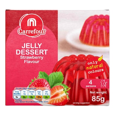 Carrefour Strawberry Flavour Jelly Dessert, 85g
