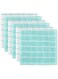 DII Basic Terry Collection Windowpane Dishcloth Set, 12x12, Aqua, 6 Piece