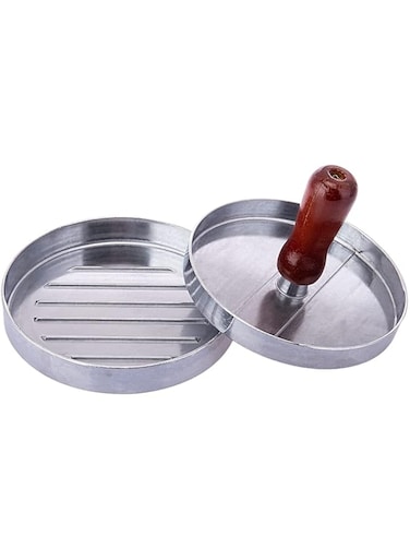 AKDC Burger Press 12Cm X 12Cm X 2Cm Silver