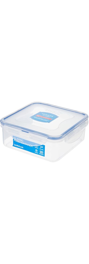 Locknlock Hpl823 Food Container, Clear, 870 Ml, Square, Plastic