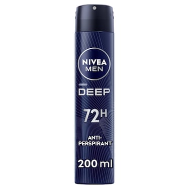 نيفيا مين ديب ماكس تك داركوود بخاخ  مزيل عرق للرجال مع الكربون الأسود، حماية من الروائح والعرق لمدة 72 ساعة، برائحة الخشب الداكن الدافئ، 200 ملل