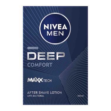 NIVEA MEN Deep After Shave Lotion With Anti-Bacterial Black Carbon And Woody Scent 100ml