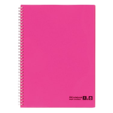 Sept Couleur Notebook Pink A4 80 Sheet