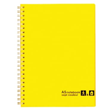 Sept Couleur Notebook Yellow A5 80 Sheet