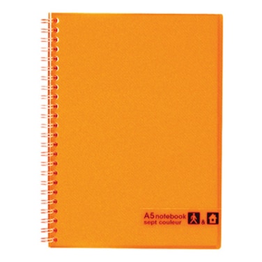 Sept Couleur Notebook Orange A5 80 Sheet