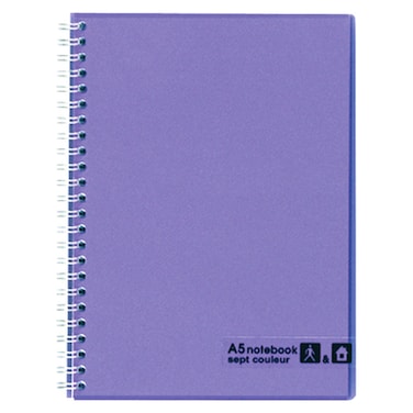 Sept Couleur Notebook Purple A5 80 Sheet