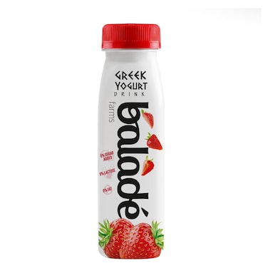 Balade Farms Strawberry Banana Greek Yogurt Drink, 225ml