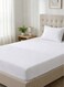 Cotton Plain Microfiber White Fitted sheet Single 90x190 cm With One Pillow Cover