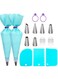 Bags and Tips Set, Supplies for Baking with Reusable Pastry Bags and Tips, Standard Converters, Silicone Rings, cake decorating Tools for Cookie Icing, cake, Cupcake