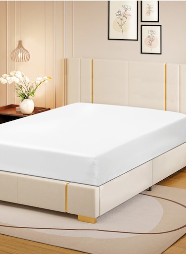 Zen Extra Deep Egyptian Cotton Fitted Sheet 40cm/16 Inch Deep Mattress Pocket 800 Thread Count Soft, Fade &amp; Wrinkle Resistant Hotel Quality Bottom Fitted Sheet