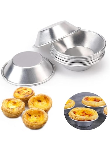 FDTY Egg Tart Mold,Mini Pie Muffin Cupcake Pans Egg Tart Bakeware Non-Stick Baking Cups-25 Pcs