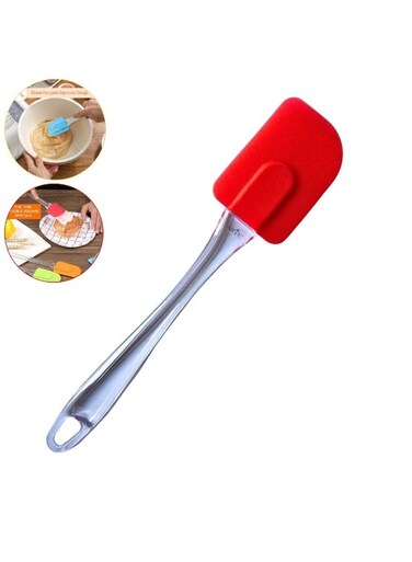 Premium Heat Resistant Red Silicone Spatula &acirc;&euro;&ldquo; BPA Free Food Grade Flexible Rubber Scraper, Detachable Head for Easy Cleaning, Acrylic Handle with Hanging Hole, Non-Stick Cooking Baking Mixing Spatula for Home Kitchens, Restaurants, Bakeries, Cooking Classes, Professional Chefs, and Everyday Cooking &amp; Baking