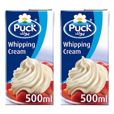 Puck Whipping Cream, 500ml Pack of 2
