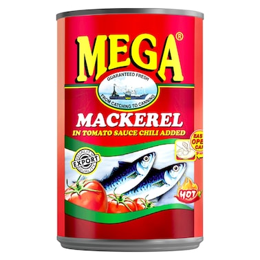 سمك الماكريل الضخم في صلصة الطماطم مع الفلفل الحار، 155 غرام