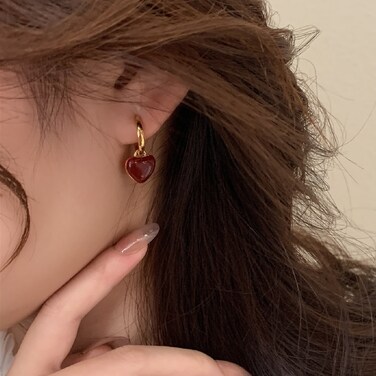 Temperament Ladies Light Luxury Pearl Double Layer Earrings Diamond Earrings, Specification:EH1628
