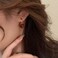 Temperament Ladies Light Luxury Pearl Double Layer Earrings Diamond Earrings, Specification:EH1628