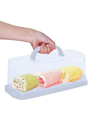 Feelings Bread Storage Box Plastic 36cm (White)