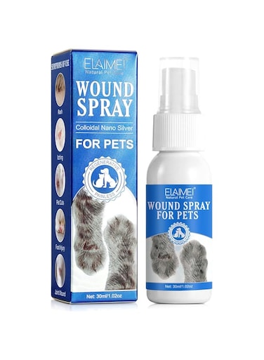 JCD Dog Wound Care Spray - Wound Spray for Pets - Healing Aid and Skin Repair, Clean Wounds, Relieve Dog Skin Allergies - Helps with Rashes, Hot Spots, Itch, Skin Irritation, Bites &amp; Burns