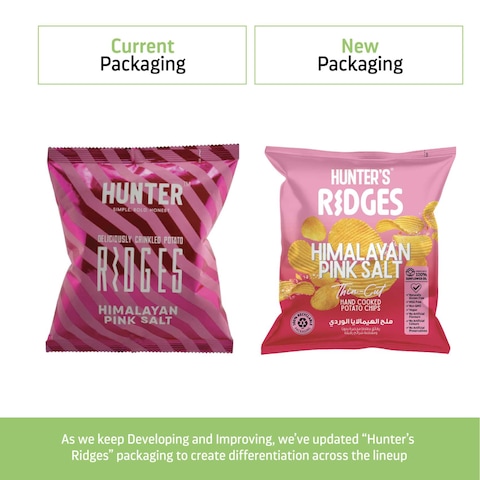 Hunter Ridges Deliciously Crinkled Himalayan Pink Salt Potato Chips 40g