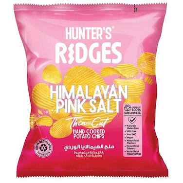 Hunter Ridges Deliciously Crinkled Himalayan Pink Salt Potato Chips, 40g