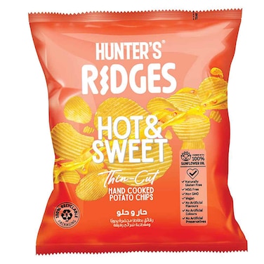 Hunter Ridges Deliciously Crinkled Sweet Chilli Potato Chips, 40g
