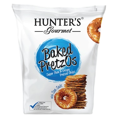 Hunter's Gourmet Baked Pretzos with Sea Salt, 80g