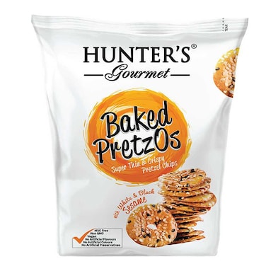 Hunter's Gourmet Baked with Black and White Sesame Pretzos, 80g