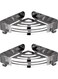Multiply-X 2Pcs Rust-Proof Aluminum Alloy Anodised Bathroom Shower Caddy Corner Shelf Storage Basket Wall Mounted for Shower Holding Soap Shampoo Facial Cleanser (Silver)