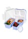 Lunch Box for Kid School, Insulated Bento Lunch Box, 3 Compartment Divided Lunch Containers with Lids, Leakproof, BFA Free, Dishwasher Safe, Plastic, Light Purple 720ML