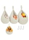 MostNow Hanging Baskets,3 Pcs Boho Wall Hanging Fruit Baskets for Kitchen,Woven Produce Holder with Strong Hooks Vegetable Hanging Basket for Organizing Teardrop Home Wall Potato Onion Storage (Beige)