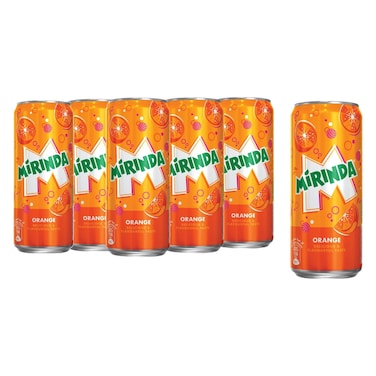 Mirinda Orange Can 245ml Pack of 6