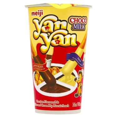 Meiji Yan Yan Choco Milk Flavoured Dip Biscuit Snack, 44g