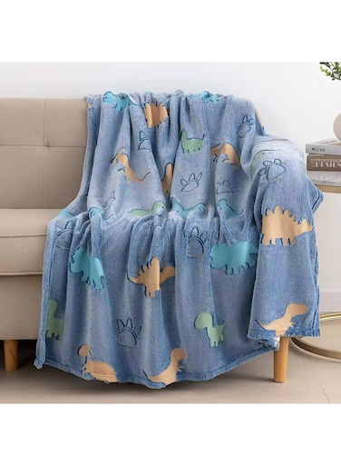 HOME Kids Glow in The Dark Blanket Soft Throw All Seasons for Couch Sofa Bed 150 x 120cm