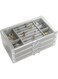 Sagreeny Acrylic Jewelry Boxes For Women With 3 Drawers Stackable Velvet Jewelry Organizer Holder for Earring Bangle Bracelet Necklace Ring Display Case Gift for Girls (Grey)