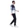 Tex Men Slim Fit Chino Trousers, Black, Size 42, I581538