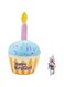 PETSARY Dog Happy Birthday Cake Shaped Toy - Dog Birthday Presents with Special Candle Design - Celebrate Your Pet Birthday with Squeaker Toy - Plush Gift Birthday Pup Cupcake Crinkle Toy (8-4 Inch)