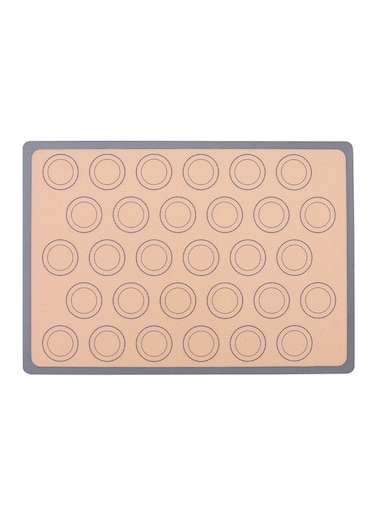 Silicone Macaron Baking Mat Beige 42 x 1 x 29.5cm