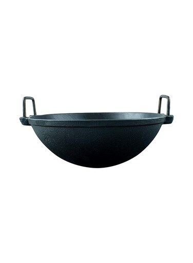 Pre-Seasoned Cast Iron Kadai Black 10inch